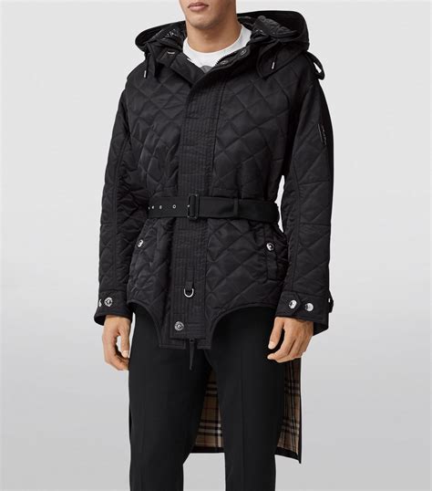 burberry detachable hood monogram motif quilted coat|Burberry Detachable Hood Quilted Coat .